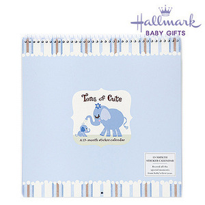 홀마크 베이비 달력 A13-month sticker calendar_Tons of Cute blue - BBA3706